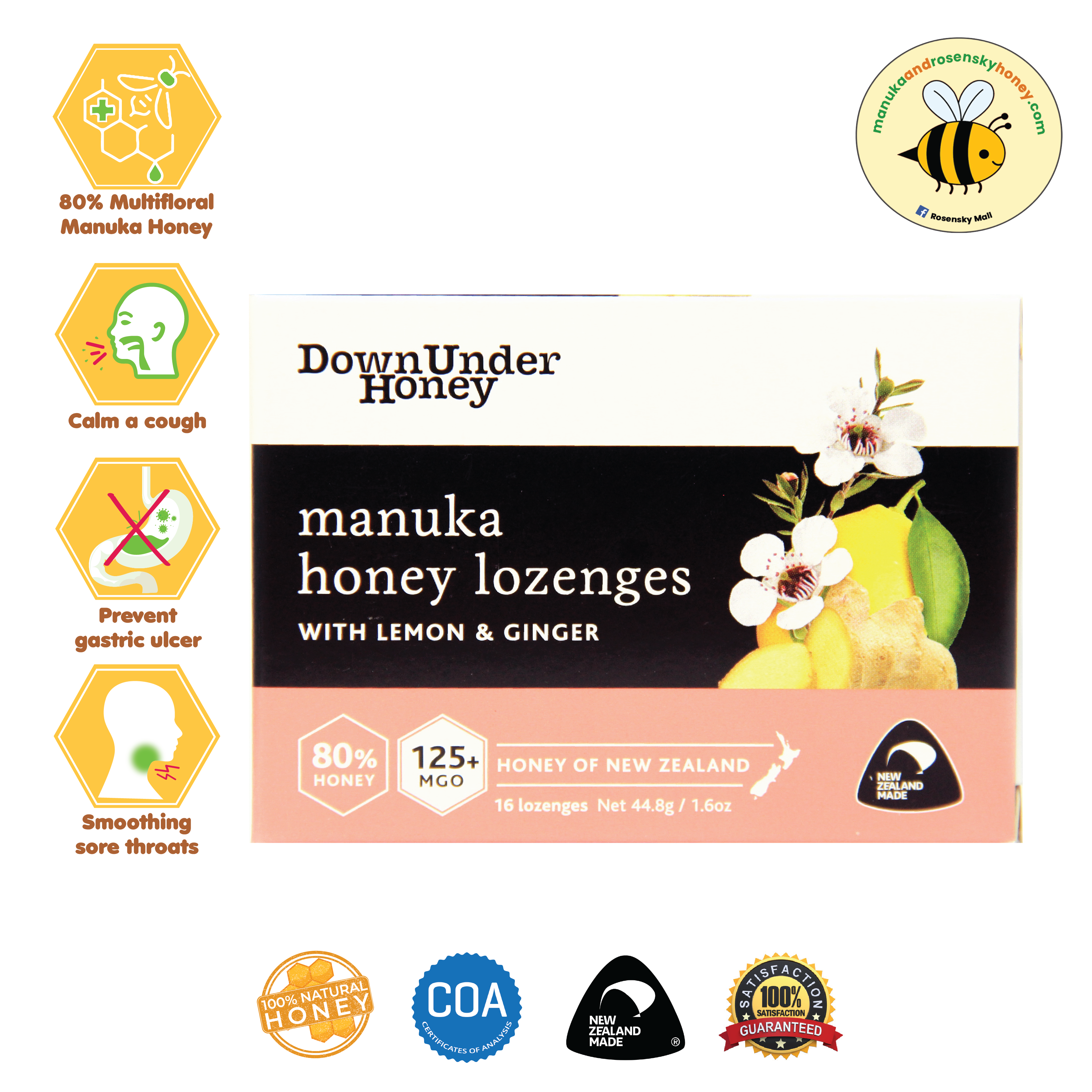 Lozenges – Manuka+Lemon+Ginger