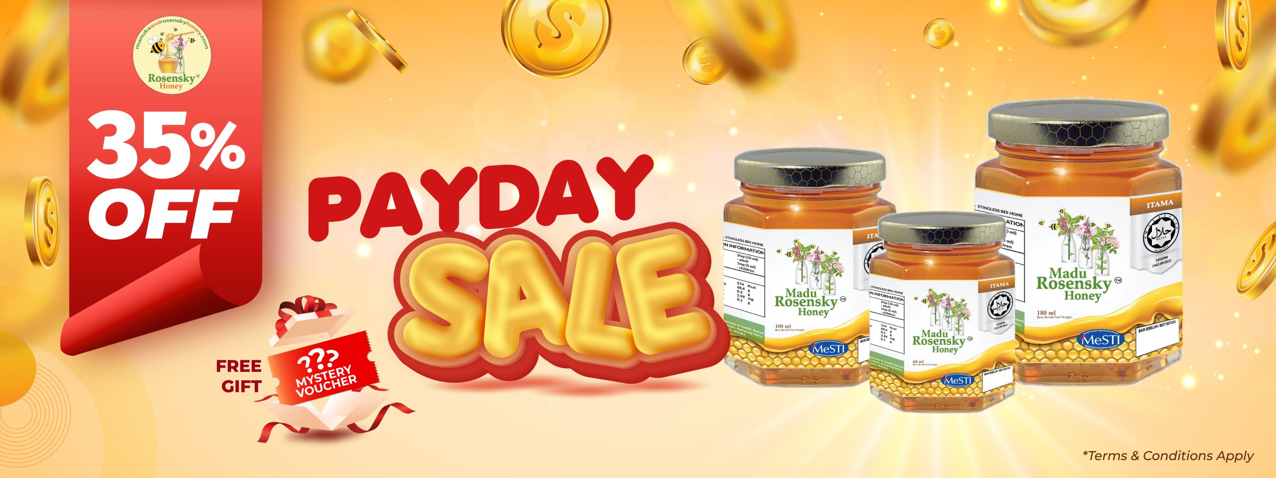 JUNE PAYDAY SALE IS LIVE! Get 30% OFF all Rosensky Honey! Premium Stingless Bee, Tualang & Manuka 25–30 June only – Don’t miss it!